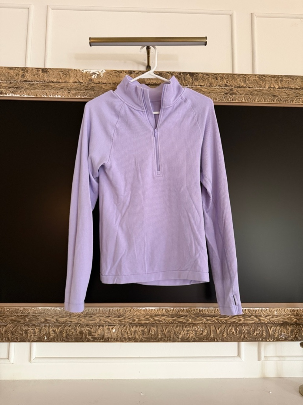 all in motion Lavender Quarter-Zip Turtleneck Pullover
